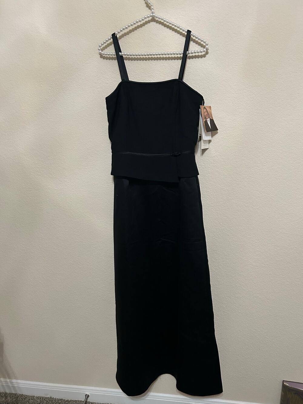 NEW VINTAGE Scott McClintock Dress Black Formal Dinner Cocktail Party Maxi Dress